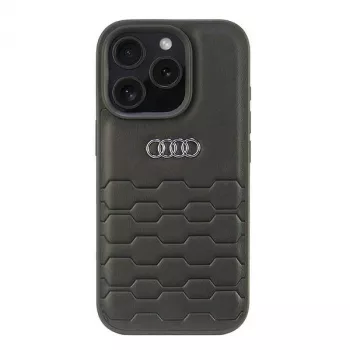 Audi Konstläder hårdslalsfodral för Apple iPhone 16 Pro 6,3 inch - svart