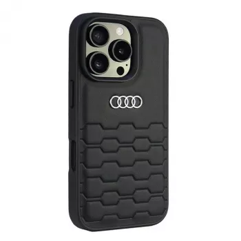 Audi Konstläder hårdslalsfodral för Apple iPhone 16 Pro 6,3 inch - svart