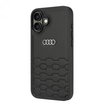 Audi Konstläder hårdslal för iPhone 16 Plus 6,7 inch - svart