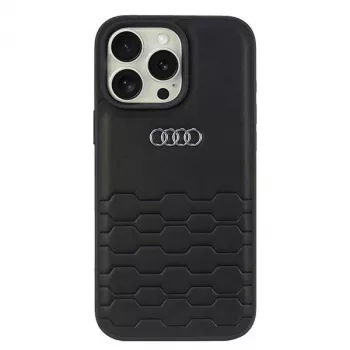 Audi Konstläder hårdslalsfodral för Apple iPhone 16 Pro Max 6,9 inch - svart