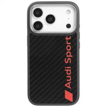 Audi R8 kolfiber MagSafe-skal för Apple iPhone 17 Pro, svart