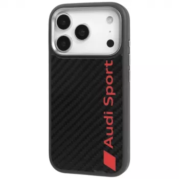 Audi R8 kolfiber MagSafe-skal för Apple iPhone 17 Pro, svart