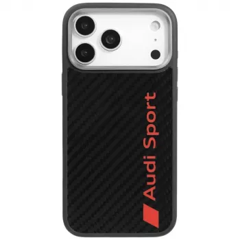 Audi R8 kolfiber MagSafe-skal för Apple iPhone 17 Pro Max svart