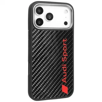 Audi R8 kolfiber MagSafe-skal för Apple iPhone 17 Pro Max svart