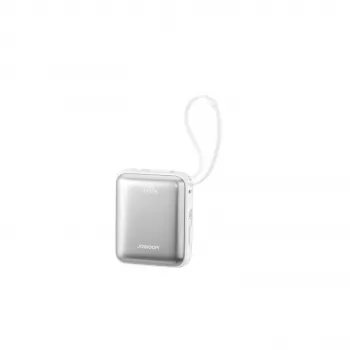 Powerbank Joyroom JR-PBF27 10000mAh 22,5W med inbyggda USB-C- och Lightning-kablar – vit