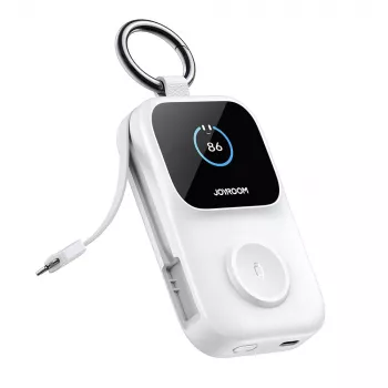 Joyroom JR-W19 5000 mAh trådlös klockladdare powerbank vit