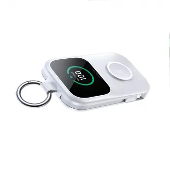 Joyroom JR-W19 5000 mAh trådlös klockladdare powerbank vit