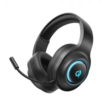 QCY V200 Pro kabelbundet gaming-headset med virtuellt 7.1-surroundljud och avtagbar mikrofon – svart