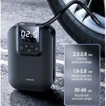 USAMS Mini Pump US-ZB215 luftpump för bil 5000mAh CQBZB21501
