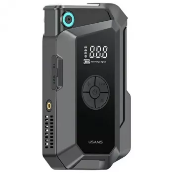 USAMS jumpstarter powerbank 8000mAh med LED-ficklampa svart ZB287