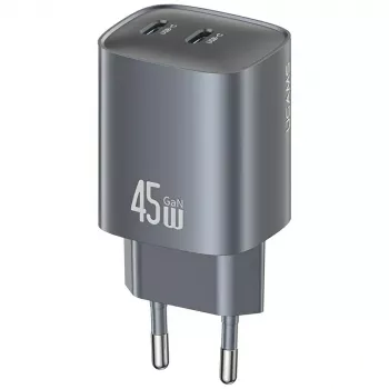 USAMS CC305 T66 45W GaN-nätladdare med 2x USB-C, tarnish