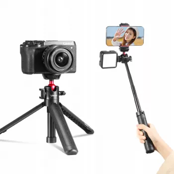 ULANZI MT-16 ministativ selfiepinne med kulled och cold shoe-fäste, svart