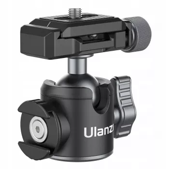 Ulanzi U-80L 3D-kulhuvud med Arca-Swiss snabbplatta, 20 kg belastning, 360° panoramarotation, svart