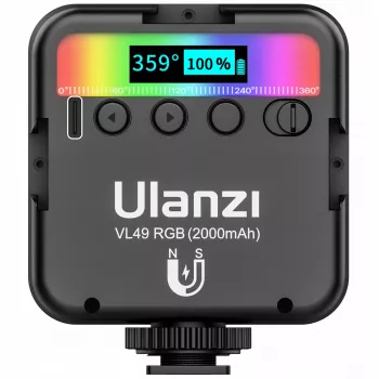 Ulanzi VL49 RGB LED-videolampa, 2500K-9000K, 6W, 2000mAh