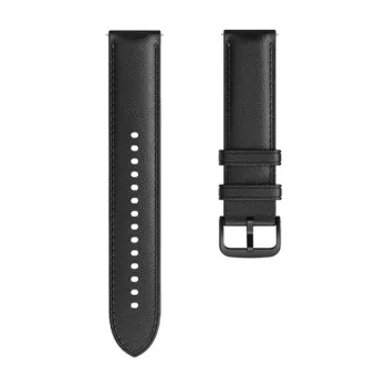 Amazfit Classic läderarmband, 20 mm bredd, 164-228 mm längd - svart