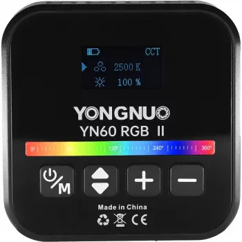 LED-videolampa Yongnuo YN60 RGB II - WB (2500K - 9900K), svart
