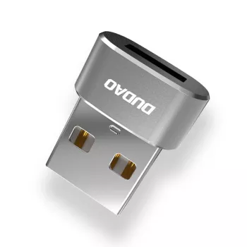 Dudao L16AC USB-A till USB-C-adapter – Space Gray