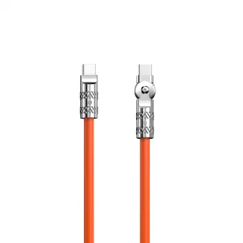 Dudao L24CC USB-C till USB-C vinkelkabel 120W 1 m 180° rotation orange