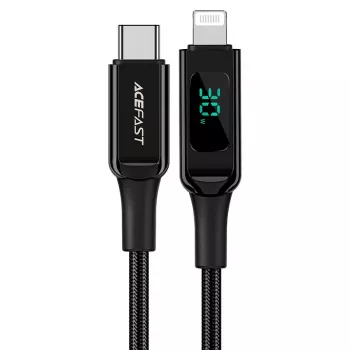 ACEFAST MFI USB-C till Lightning-kabel 1,2m 30W 3A svart (C6-01 svart)