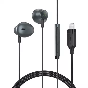 Acefast L1 in-ear-hörlurar med Lightning-anslutning, mikrofon och fjärrkontroll 1,2 m - svart
