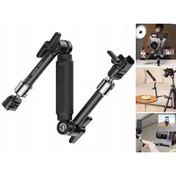 Ulanzi TA10 Magic Arm 3-sektion 43 cm 4,5 kg aluminiumlegering svart
