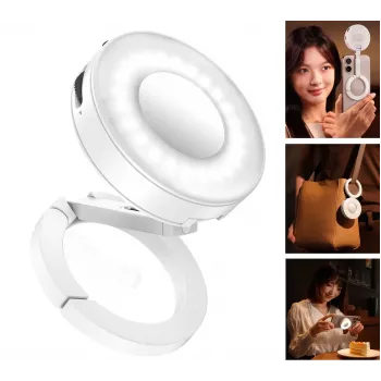 Ulanzi ML05 LED-fyllnadsljus med spegel, MagSafe, 2500K-9000K, vit