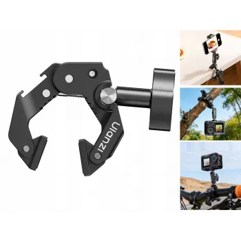 ULANZI EA03 Super Clamp krabbklämma med 1/4 inch gänga och kallskofäste för Magic Arm