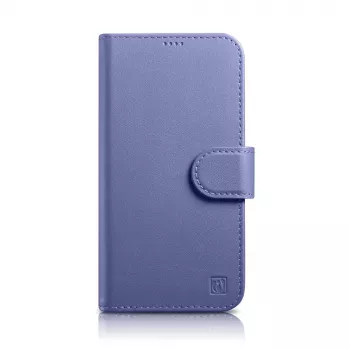 iCarer Wallet Case 2in1 for iPhone 14 Pro, Leather Folio with RFID Blocking, Light Purple (WMI14220726-LP)