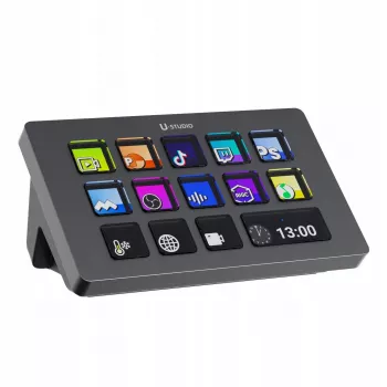 Ulanzi Stream Deck D200 konsol - 15 programmerbara knappar, 3 vred, RGB-bakgrundsbelysning, USB-C, mekaniska hot-swappable switchar