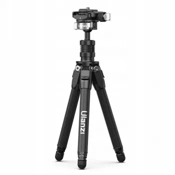 ULANZI TT35 kolfiber ministativ 28 cm med kulled, 1/4 inch skruv, Arca-Swiss platta, för DSLR/spegellös/actionkamera/smartphone, svart