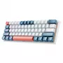 Machenike K500-B61 trådbundet mekaniskt gamingtangentbord, 61 tangenter, Red Switch, vit-blå