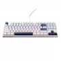 Machenike K500B-B87 trådbundet mekaniskt gamingtangentbord, 87 tangenter TKL, Red Switch, RGB-bakgrundsbelysning, vit