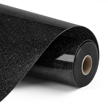 LOKLIK glitter flexfolie för påstrykning, svart, 30,5 x 90 cm
