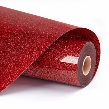 LOKLIK Glitter Heat Transfer Vinyl – röd – 30,5 x 90 cm (SG-HTV-1573-US-L-B2B)