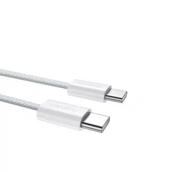 Dudao L6C USB-C till USB-C 60W PD 2 m vit