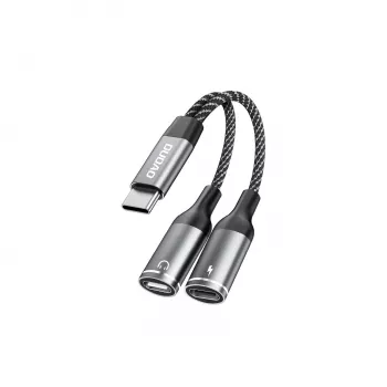 Dudao L13C+ 2-i-1 USB-C till USB-C-adapter med ljud och laddning