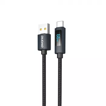 Dudao L7T USB-A till USB-C-kabel 66W 1 m svart