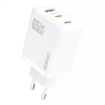 Dudao A29 65W GaN 2x USB-C + 1x USB-A laddare – vit