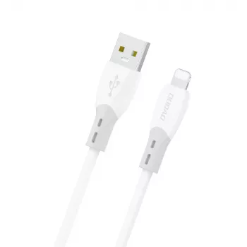Dudao L25SL USB-A till Lightning 1 m vit ladd- och synkroniseringskabel