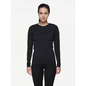 Devold Breeze Merino 150 underställströja för dam – svart, storlek S