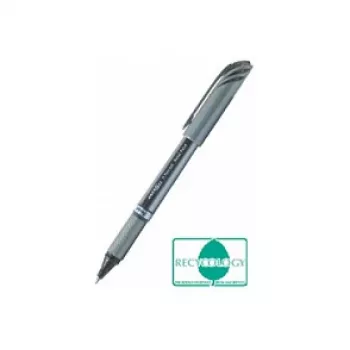 Pentel BL27-AX EnerGel retractable gelpenna - nålspets 0,35 mm - svart bläck - silverfärgad metallkropp