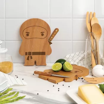 OTOTO Ninja Board skärbräda & knivset - svart
