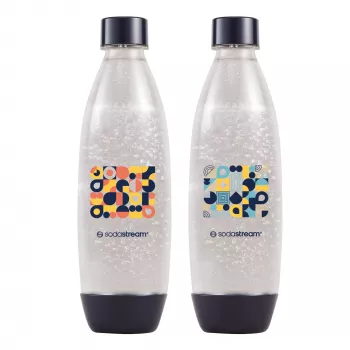 SodaStream Fuse Bubble Mosaic 2 x 1 L blå kolsyrade flaskor