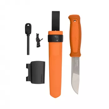 Morakniv Kansbol fastbladad kniv med överlevnadsset, orange