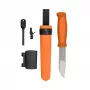 Morakniv Kansbol fastbladad kniv med överlevnadsset, orange