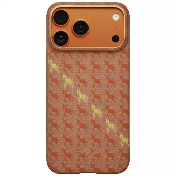 PITAKA Happiness Rides Edge Case MagSafe för iPhone 17 Pro Amber