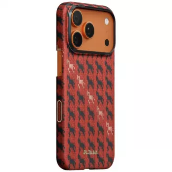 PITAKA Edge Case Happiness Rides In för iPhone 17 Pro Max - Zinnober-Ross