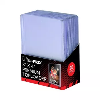 Ultra PRO TCG-kort Toploader styv plast Premium 77x100 mm 25-pack