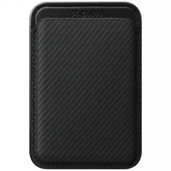 PITAKA Woven Wallet MagSafe magnetisk plånbok för iPhone - Black/Grey