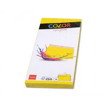 ELCO Color Kuvert C5/6 (114 x 229 mm), utan fönster, självhäftande, 100 g/m², gul, 25 st (74617.72)